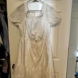 MICHAEL Michael Kors White Textured Dress